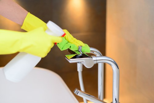 Commercial cleaning service in a Kingston workspace