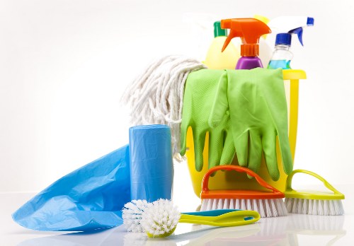 Customer raising a complaint about cleaning service standards